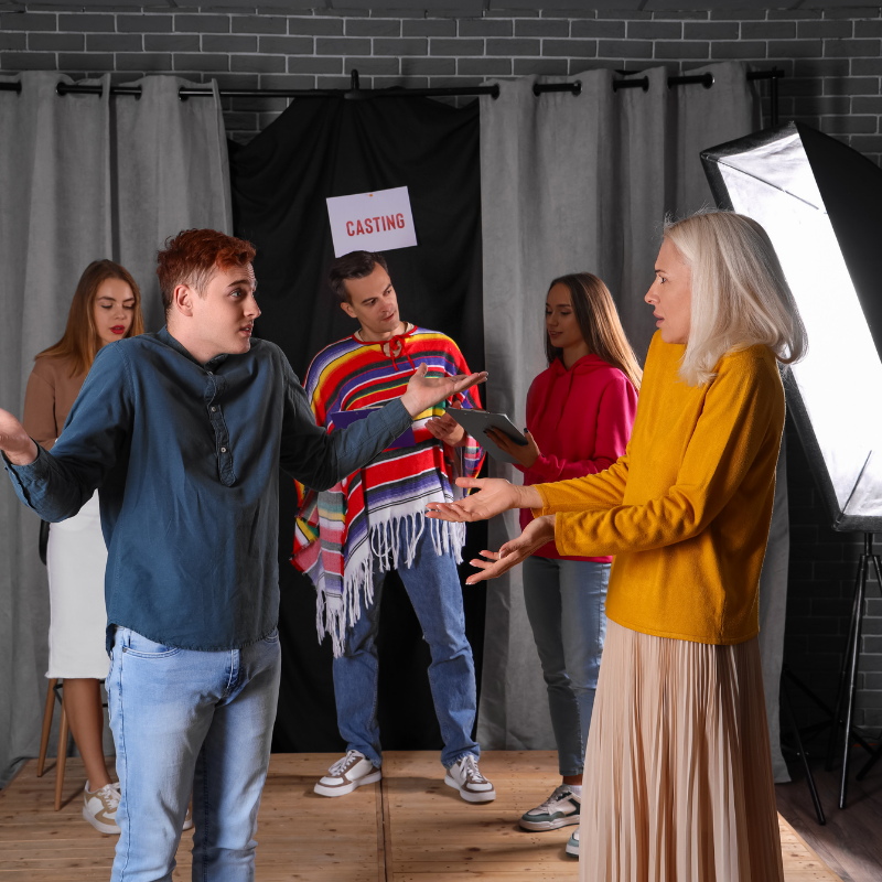 Casting session for a film production