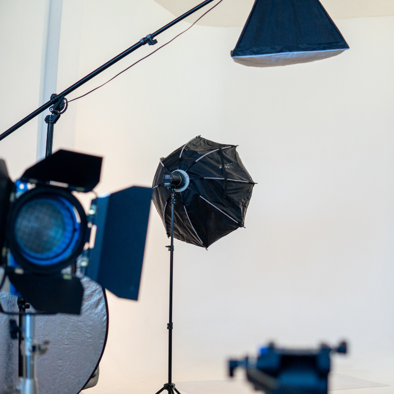 Professional camera and lighting equipment